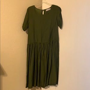 Olive Green Midi Dress